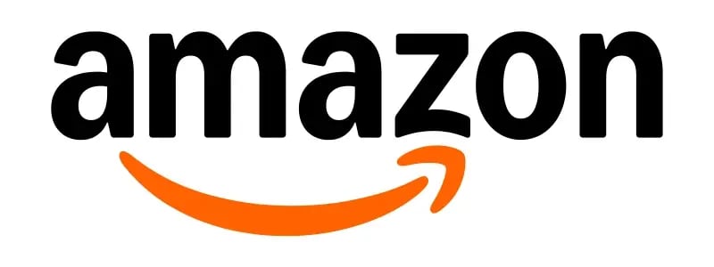 The logo of Amazon, against a plain white background.