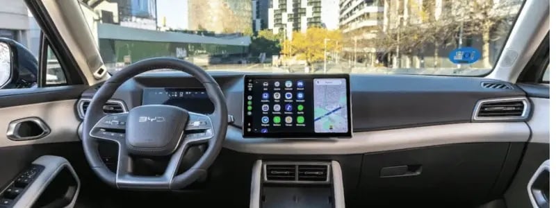 The interior of a BYD.