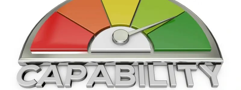 A multi-coloured capability metre.