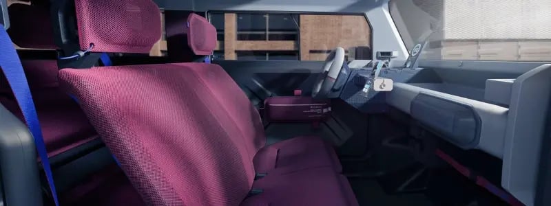 The interior of the Dacia Hipster concept car.