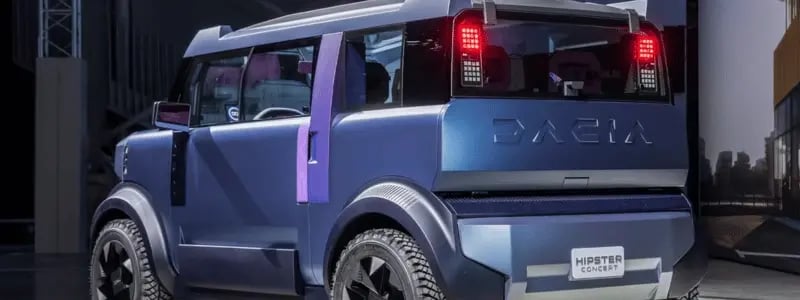 A blue Dacia Hipster concept car.