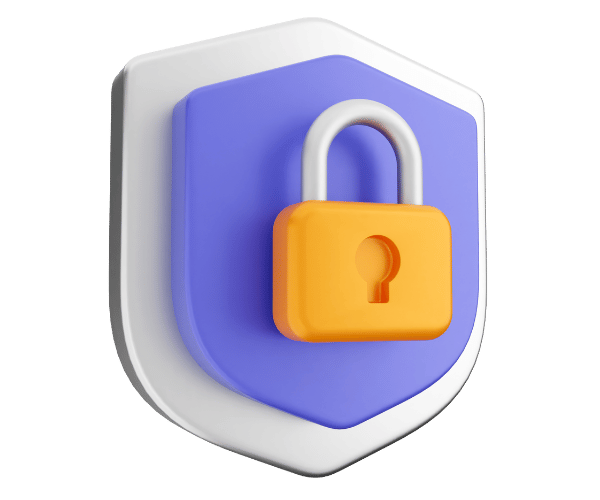 A 3D icon of a lock.