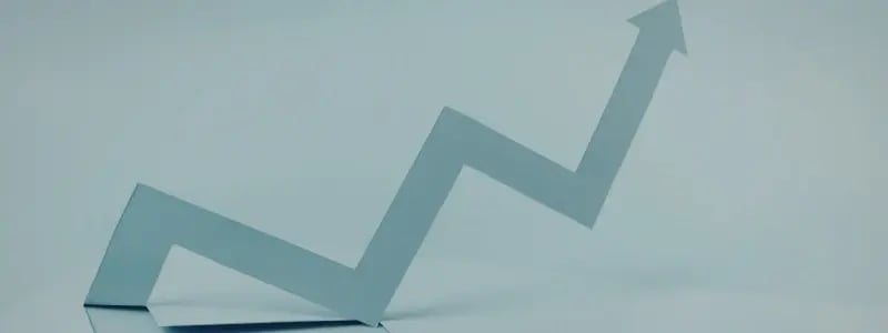 An arrow showing an upward trend.