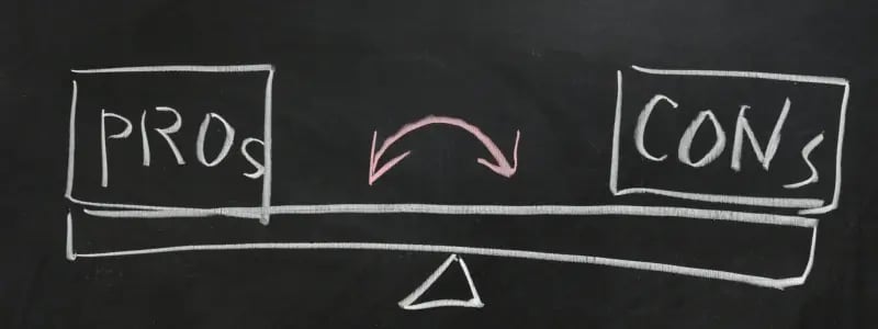 Pros Cons Chalkboard