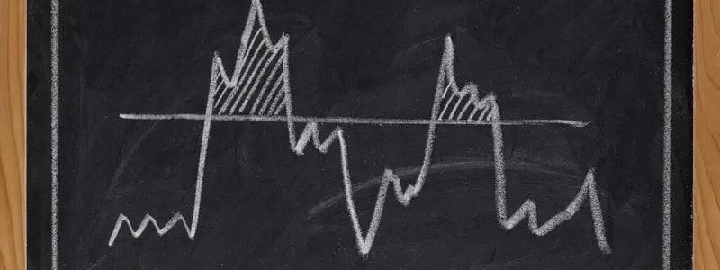 Chalk drawing of a fluctuating line graph on a blackboard with shaded peaks and troughs, symbolising financial or data trends in a classroom setting.