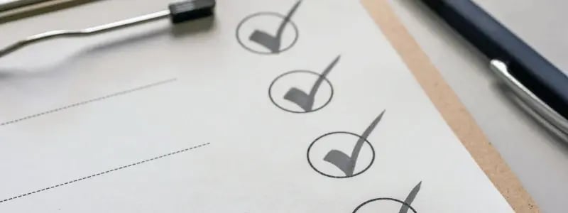 A close up of ticks on a checklist.