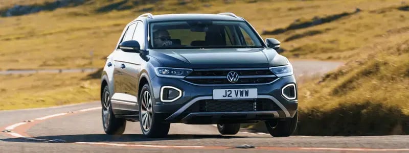 Blue VW T-Roc.