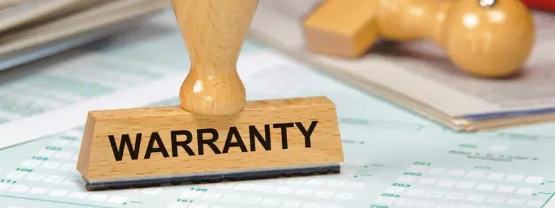 A warranty stamp.