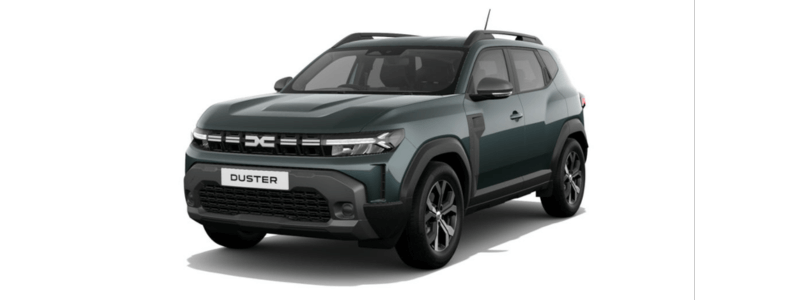 A green Dacia Duster.