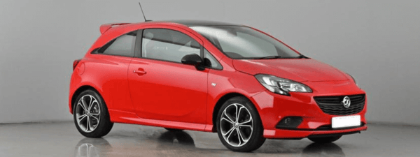 Red Vauxhall Corsa