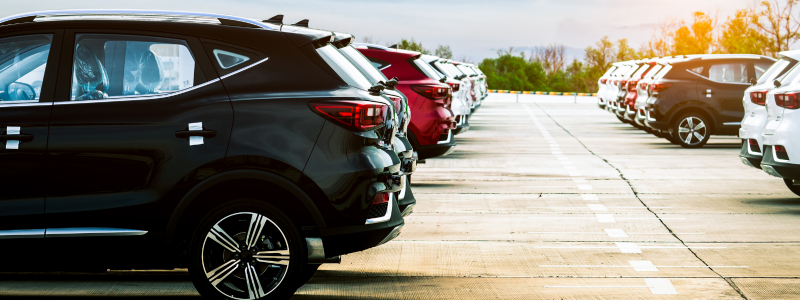 Rows of SUVs