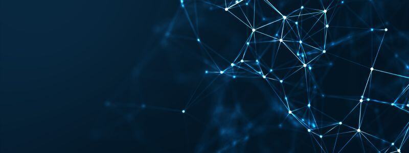 Virtual spindles and spider webs, representing an interconnected intelligence system.