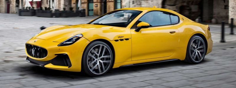 The new Maserati Gran Turismo in yellow.